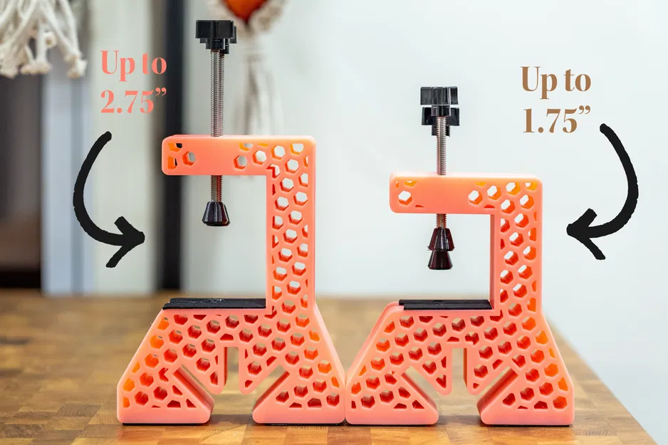 Chân đế chỉnh sửa ván trượt tuyết/ski | Đai ốc tích hợp, In 3D | Kiểu kẹp C - Image 2