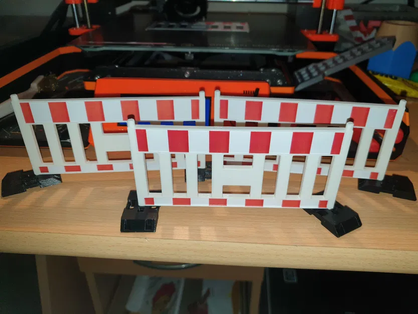 Rào Chắn Công Trường, Absperrschranke, Absperrung BRUDER Tỉ Lệ 1:16 - Image 1