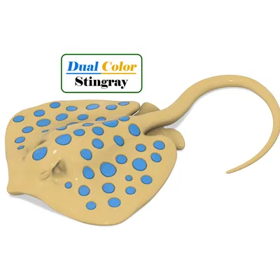 Cá Đuối Hai Màu - Một Đầu Đùn - Fusion360