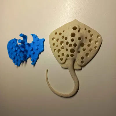 Cá Đuối Hai Màu - Một Đầu Đùn - Fusion360