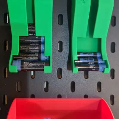 Hộp Đựng Pin Skadis AA, AAA + Khay Pin Trống