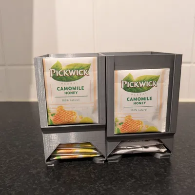 Hộp Đựng Túi Trà - Xếp Chồng Khóa Lồng - Cho Túi Nhỏ