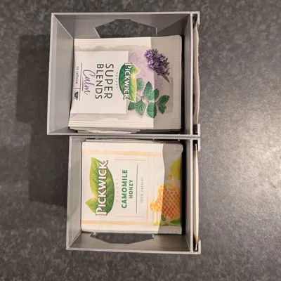 Hộp Đựng Túi Trà - Xếp Chồng Khóa Lồng - Cho Túi Nhỏ