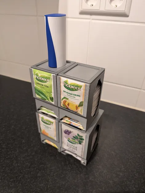 Hộp Đựng Túi Trà - Xếp Chồng Khóa Lồng - Cho Túi Nhỏ - Image 7