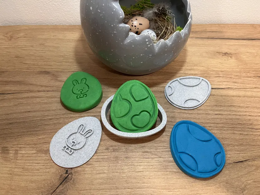 Khuôn Cắt Bánh "Trứng Phục Sinh" (20 Mẫu Con Dấu) - Image 1