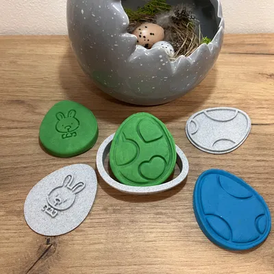 Khuôn Cắt Bánh "Trứng Phục Sinh" (20 Mẫu Con Dấu)