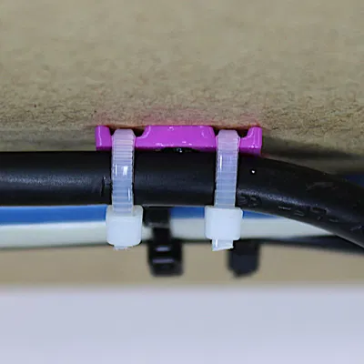 Giá Đỡ Quản Lý Cáp Tiết Kiệm | Gắn Zip Tie Dưới Bàn