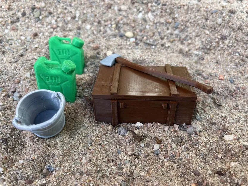 Thùng Quân Đội Tỉ Lệ 1:10 & 1:12 Cho Xe RC, Mô Hình Tí Hon, Diorama - Image 1