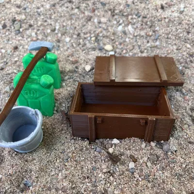 Thùng Quân Đội Tỉ Lệ 1:10 & 1:12 Cho Xe RC, Mô Hình Tí Hon, Diorama