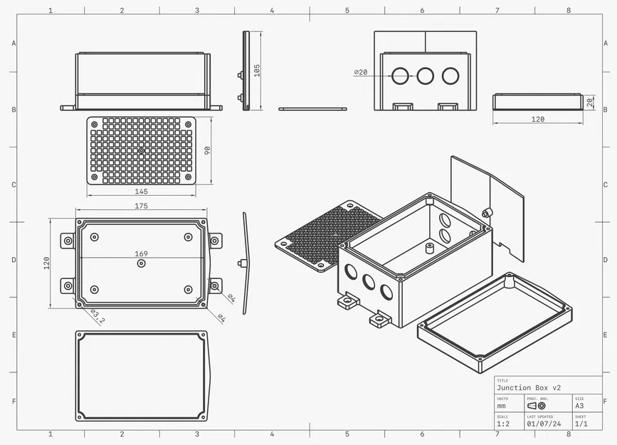 Hộp Đấu Nối Điện Ngoài Trời Chống Thấm - Image 3