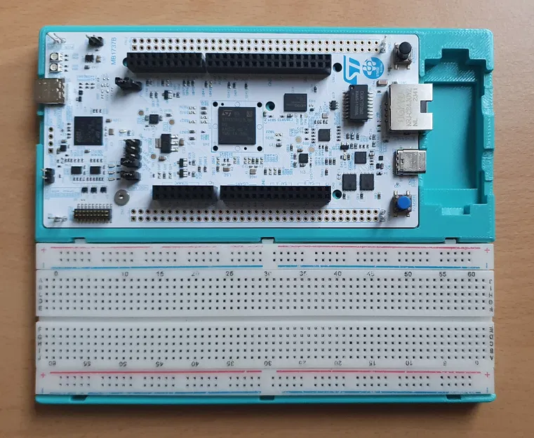 Bản mẫu thử: Giá đỡ cho bo mạch STM Nucleo / Arduino kết hợp breadboard và servo - Image 2