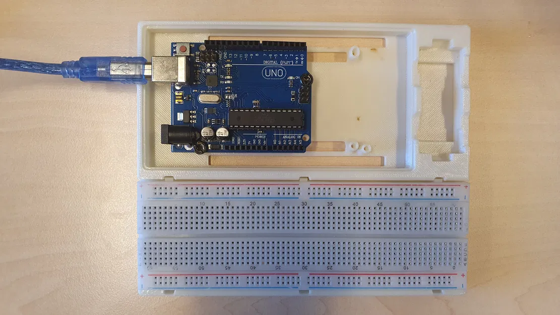 Bản mẫu thử: Giá đỡ cho bo mạch STM Nucleo / Arduino kết hợp breadboard và servo - Image 5