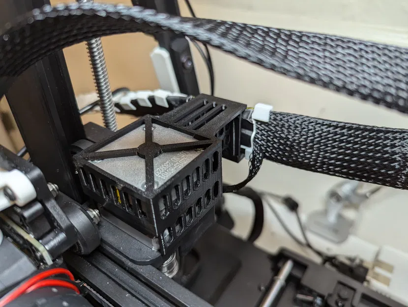 Nắp Che Motor Trục X Ender 3 V3 SE/KE Có Kẹp Cáp. [Mỏng & Chắc Hơn] - Image 1