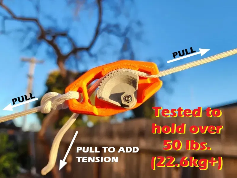 0178 [CẬP NHẬT] Tăng Đơ Dây Phơi Quần Áo Dù Tự Động (Có Lò Xo, Cho Dây 4mm) - Image 1