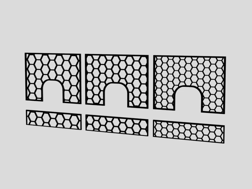 Miếng chèn lục giác và miếng chèn "infill" cho hộp đựng tăm Voronoi V2 - Image 2