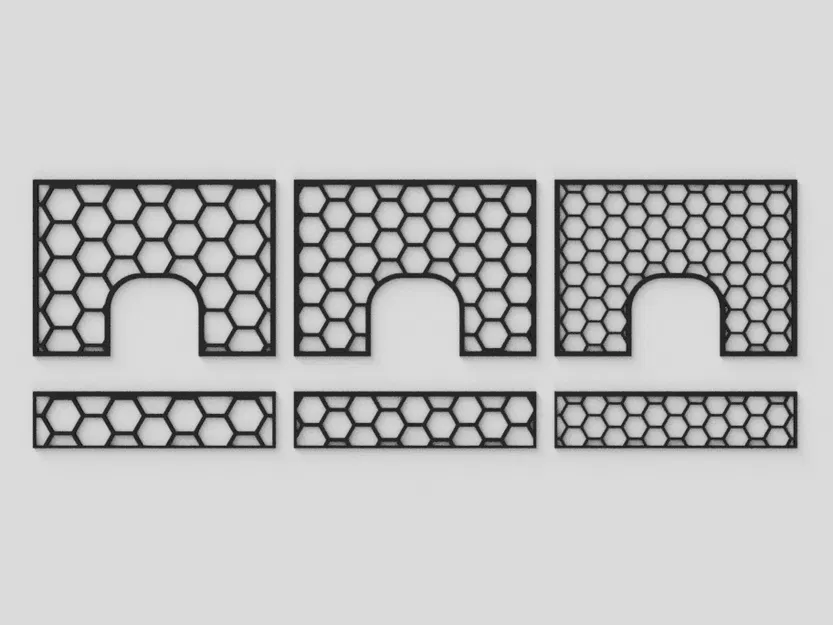 Miếng chèn lục giác và miếng chèn "infill" cho hộp đựng tăm Voronoi V2 - Image 3