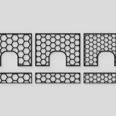 Miếng chèn lục giác và miếng chèn "infill" cho hộp đựng tăm Voronoi V2