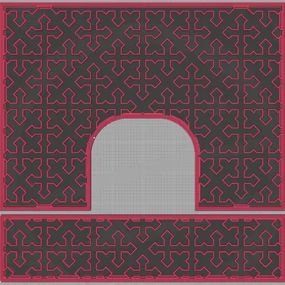 Miếng chèn lục giác và miếng chèn "infill" cho hộp đựng tăm Voronoi V2