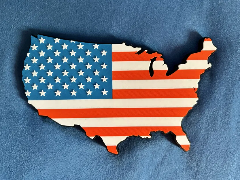 Cờ Mỹ Hình Hoa Kỳ - In 4 Màu - Image 1