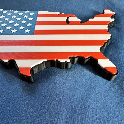 Cờ Mỹ Hình Hoa Kỳ - In 4 Màu