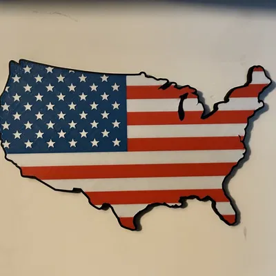 Cờ Mỹ Hình Hoa Kỳ - In 4 Màu