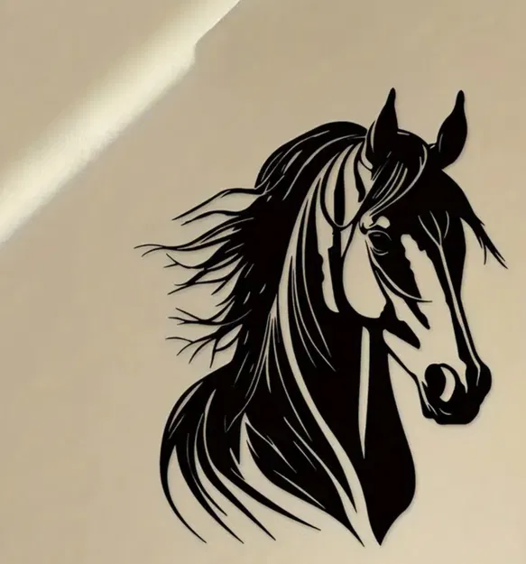 Mô hình cheval 2 - Tác phẩm nghệ thuật ngựa treo tường - Image 1