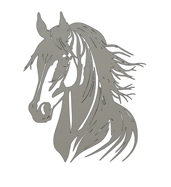 Mô hình cheval 2 - Tác phẩm nghệ thuật ngựa treo tường - Image 2