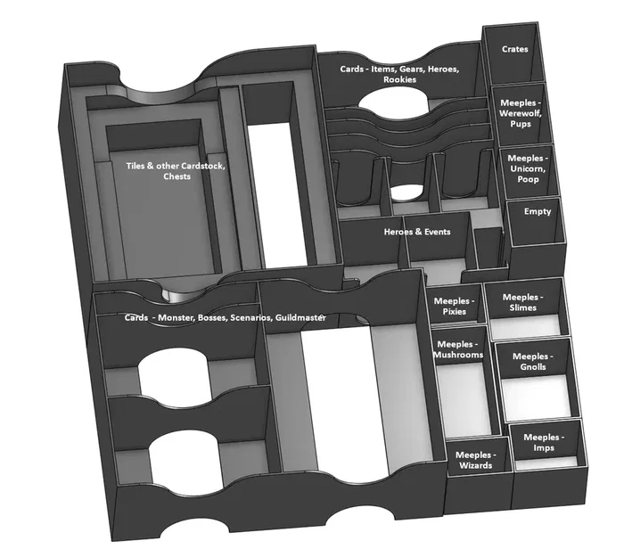 Hộp Đựng Kiêm Khay Chia Ngăn Cho Game Keep the Heroes Out và Boss Battles - Image 3