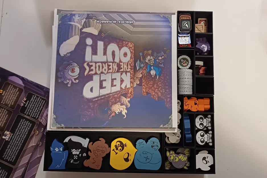 Hộp Đựng Kiêm Khay Chia Ngăn Cho Game Keep the Heroes Out và Boss Battles - Image 5