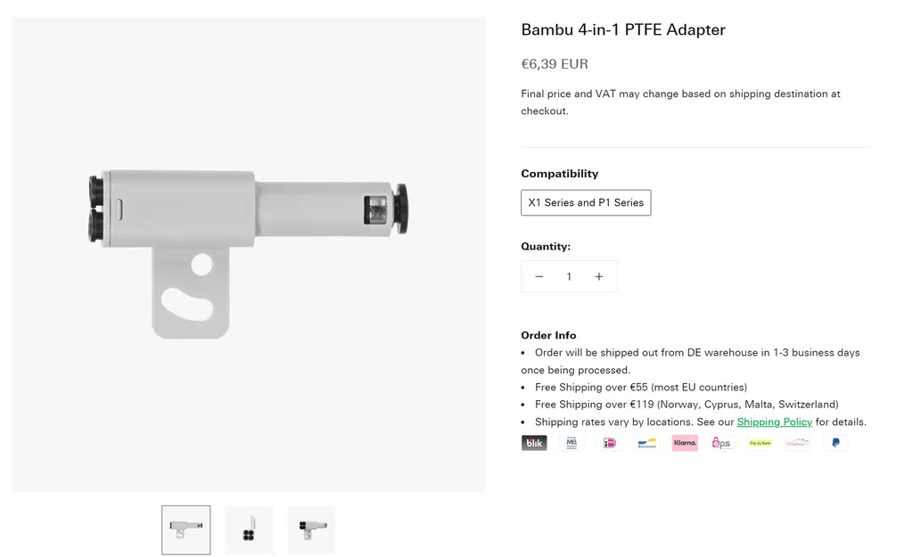 Giá Đỡ Cuộn Sợi Gắn Bên Hông Cho Bambu Lab X1C - Image 5