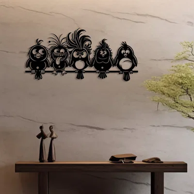 Tranh Treo Tường Hình Chim Hoạt Hình Vui Nhộn