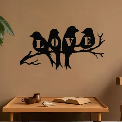 Tranh Nghệ Thuật Chim Cú Tình Yêu Treo Tường