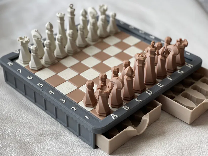 Bàn Cờ Vua Nam Châm Có Hộp Đựng Tích Hợp - Image 1