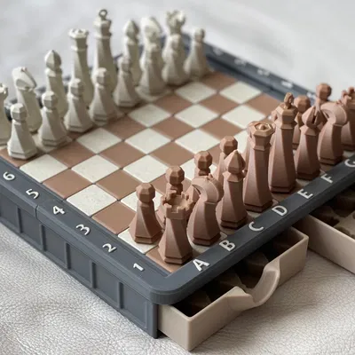 Bàn Cờ Vua Nam Châm Có Hộp Đựng Tích Hợp