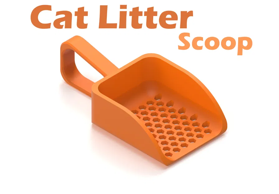 Khuôn Dọn Vệ Sinh Cho Mèo - Dễ In - Image 1