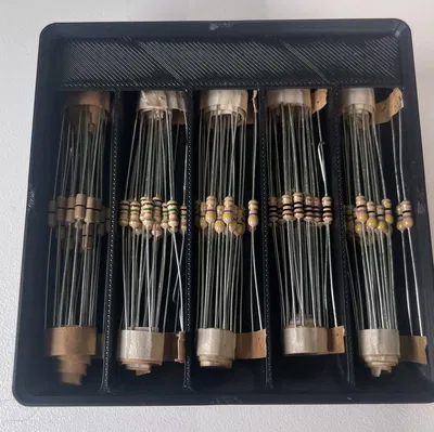 Khay Lưu Trữ Điện Trở Gridfinity (Tương Thích Chốt Gridfinity)