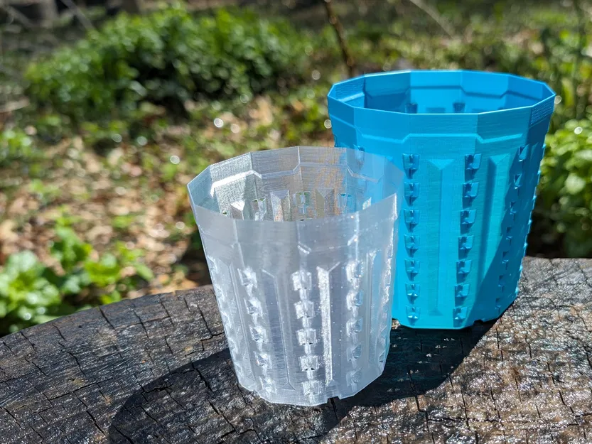 Chậu Cây Hình Trụ Xoắn Ốc Cắt Khí - Image 1