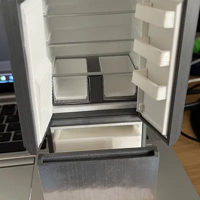 Tủ Lạnh Mini Nhà Búp Bê Tỉ Lệ 1:12