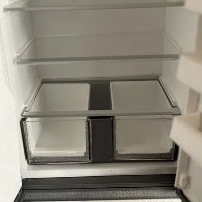 Tủ Lạnh Mini Nhà Búp Bê Tỉ Lệ 1:12