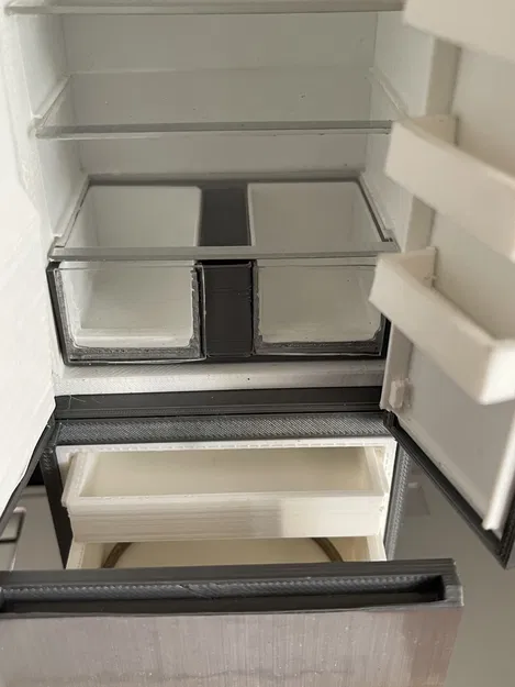 Tủ Lạnh Mini Nhà Búp Bê Tỉ Lệ 1:12 - Image 4