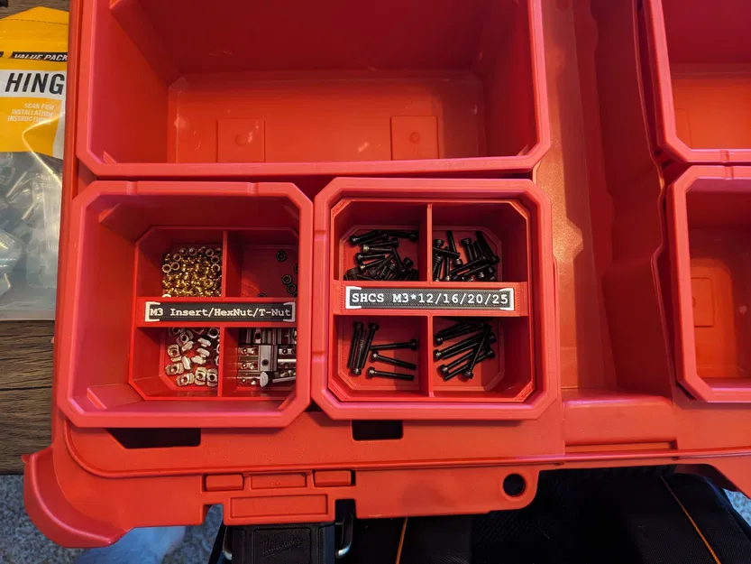 Remix Khay Tổ Chức Có Thể Xếp Chồng Kèm Nhãn Tùy Chỉnh cho Milwaukee Packout - Image 1