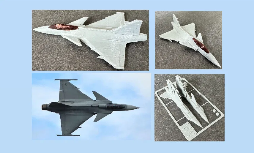 Mô hình Saab JAS-39 Gripen dạng kit card - Image 1