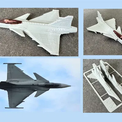 Mô hình Saab JAS-39 Gripen dạng kit card