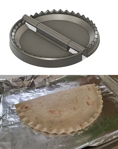 Khuôn Ép Bánh Tortilla Pocket Crimp v4 - Image 1