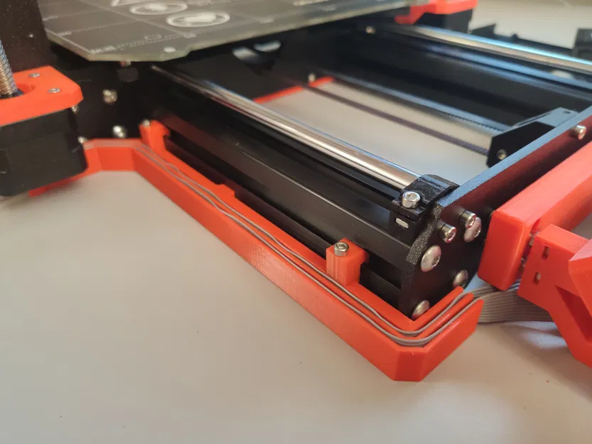PRUSA MK4 Quản Lý Dây Cáp Từ Trước Ra Sau Màn Hình Đến Nguồn - Image 1