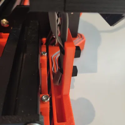 PRUSA MK4 Quản Lý Dây Cáp Từ Trước Ra Sau Màn Hình Đến Nguồn