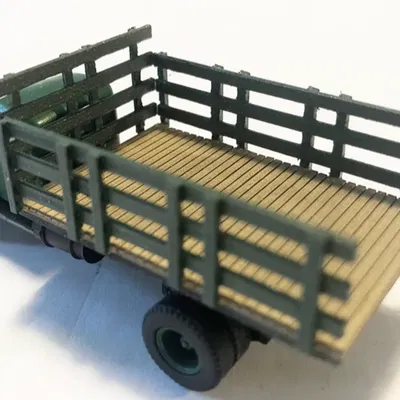 Mô hình HO tỷ lệ giường xe tải ốp gỗ