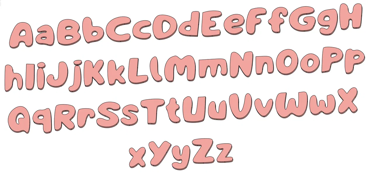 Bộ Chữ Cái 3D, Mọi Chữ Cái, Font Chữ - Image 1