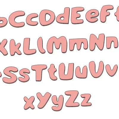 Bộ Chữ Cái 3D, Mọi Chữ Cái, Font Chữ