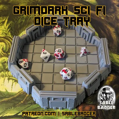 Khay Xúc Xắc Grimdark Khoa Học Viễn Tưởng